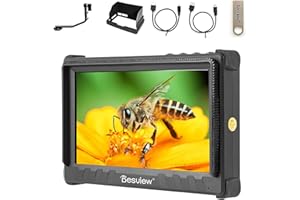 Desview P5II 5.5 Inch Camera Field Monitor with 3D Lut Waveform Video Peaking Focus Assist Full HD 800Nits 1920x1080 IPS Support 4K HDMI 8.4V DC Input Output Include Tilt Arm