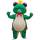 SNOLAF Animal Inflatable Costume Adult, Funny Blow Up Suit for Halloween Cosplay Party, Unisex Outfit - Frog, Shark, Tiger