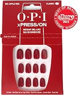 OPI xPRESS/ON Big Apple Red Short Round Nails With Nail Glue view 2