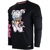 SCREENSHOT Mens Urban NYC Graffiti Hip Hop Fleece Pullover Active Fashion Crew Neck Sweatshirt Top
