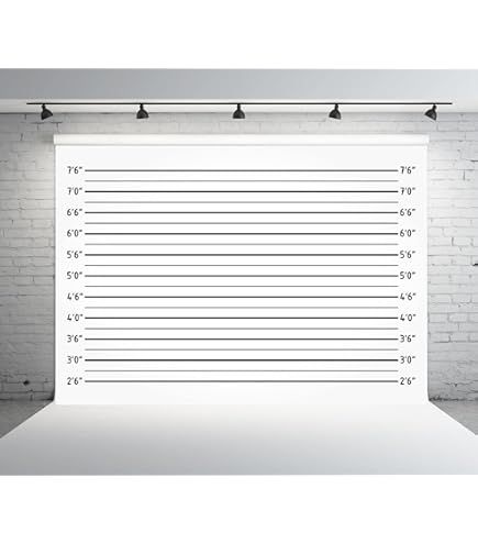 Wanted By Police Backdrop Mugshot Height Chart Poster Background Western Cowboy 6x6ft Birthday Wedding Bachelorette Party Decoration Photo Booth Studio Props Cake Table Banner Lsme1591
