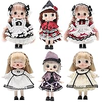 Cute Blind Box Kawaii Figures,Collectible BJD Doll with 1/12 Scale Removable Clothes，Surprise Gift Single Random Mystery Box-Myriad Lolita Series