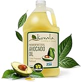 Kevala Avocado Oil – 64 fl oz – 1/2 gallon – Cold Pressed – Fresh Avocados – Vegetable Oil for Cooking – High Smoke Point – For Frying and Baking