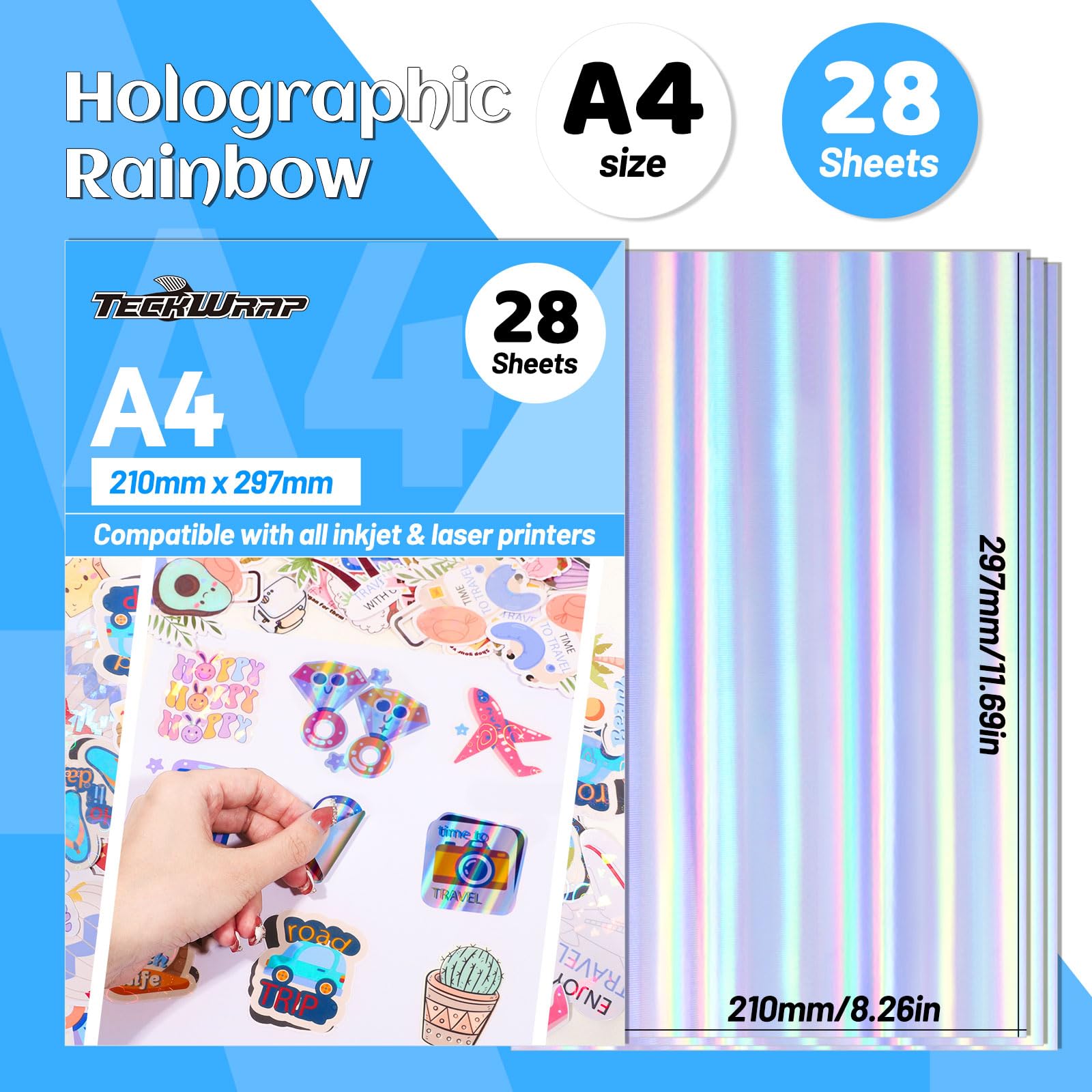 TECKWRAP Printable Vinyl Sticker Paper for Inkjet