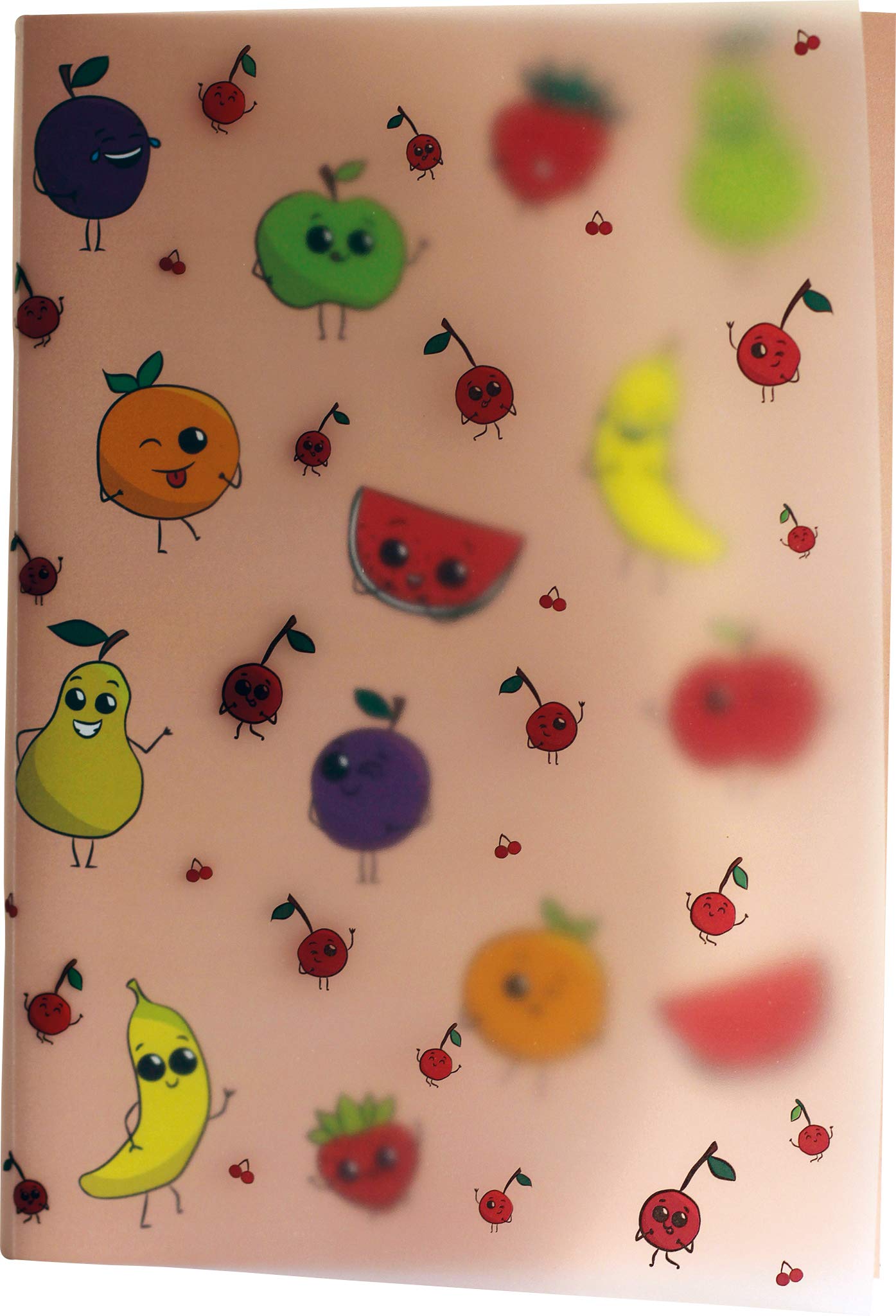 RNK 46762 Notebook "Fruits", Squared, DIN A5, with PP Plastic Cover, 100 Sheets, 60 g/m², Pack of 1