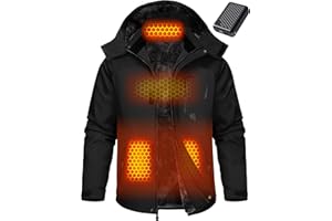 Graphene Heated Jacket for Men Fur Lined with Large Capacity Battery Pack