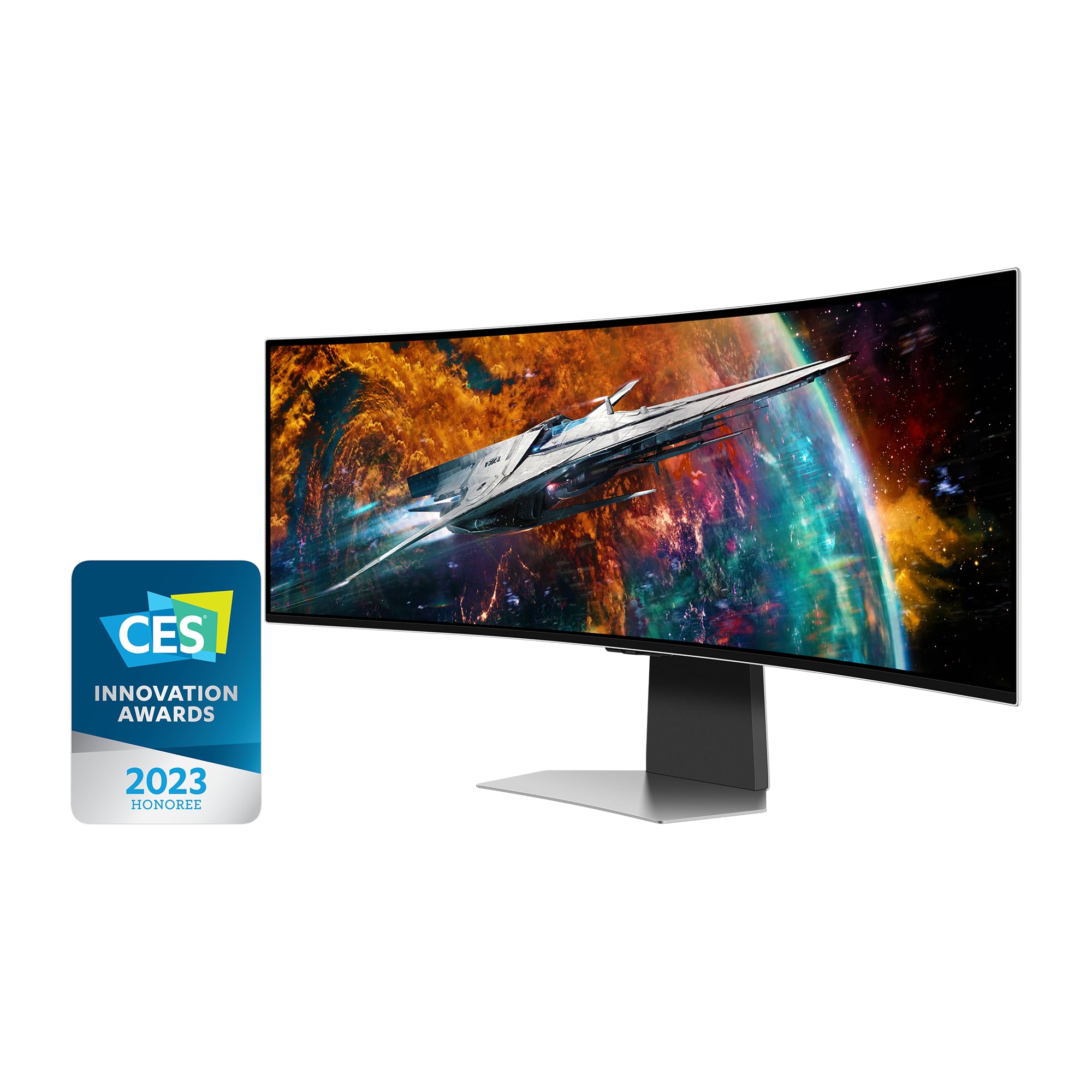 Samsung Odyssey OLED G9 Curved Gaming Monitor G95SC, 49 Zoll, AI Upscaling, QD-OLED-Panel, 5.120 x 1.440 Pixel, Bildwiederholrate 240 Hz, Reaktionszeit 0,03 ms, Mit Lautsprechern, Inkl. Fernbedienung 6