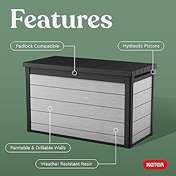 Keter Denali 200 Gallon Resin Large Deck Box with