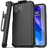 Encased iPhone 11 Belt Clip Holster Case (2019 Rebel Armor) Heavy Duty Rugged Full Body Protective Cover with Holder (Black)