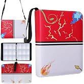 Fweel 900 Pocket Trading Card Binder, 9 Pocket Card Storage Album with Zipper and Adjustable Shoulder Strap, Card Organizer Portfolio for Standard Size Trading Cards, Sports Cards and Game Cards