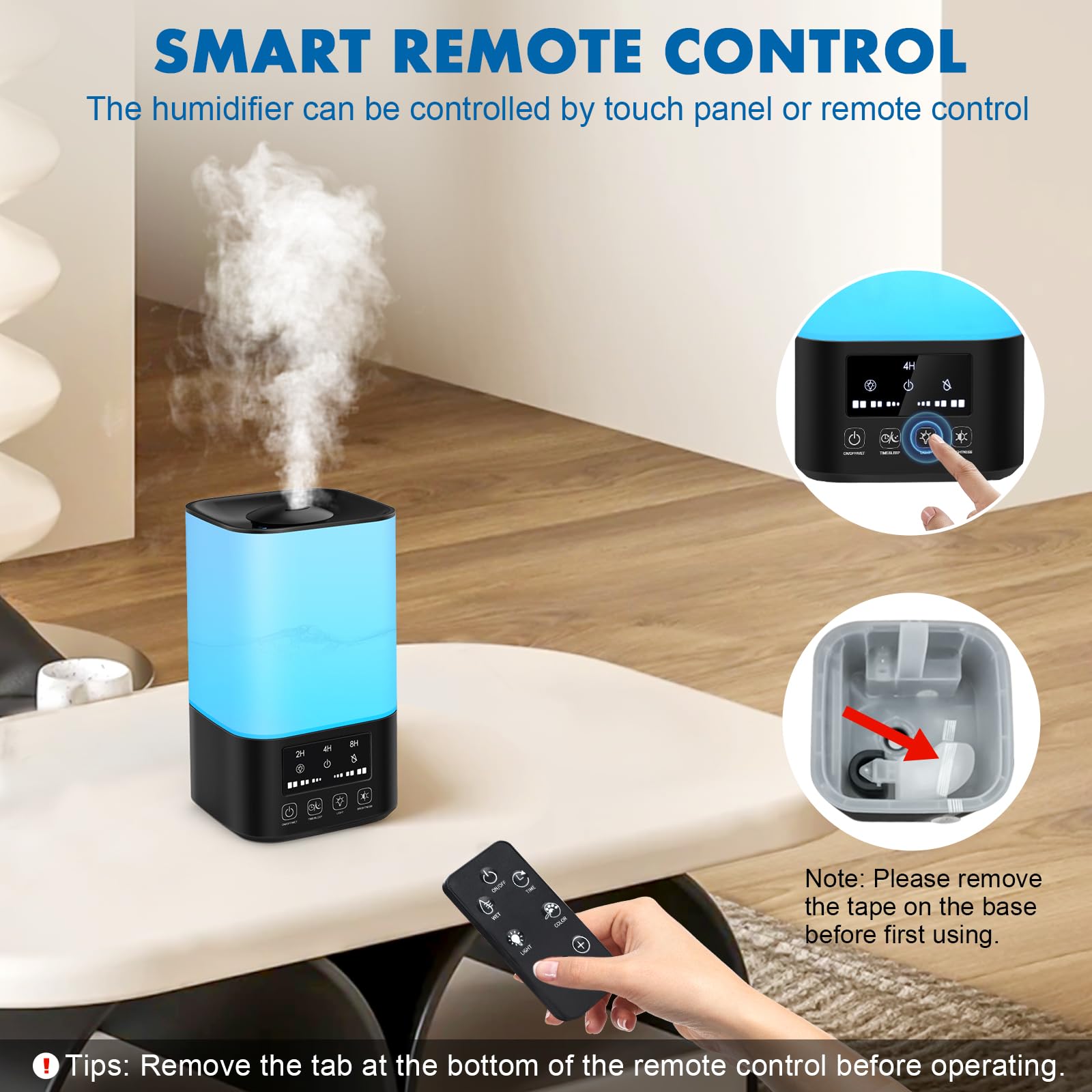 Modulating Control Humidifier Mua Humidifiers for Bedroom, Cool Mist Humidifiers for Large Room Baby ...