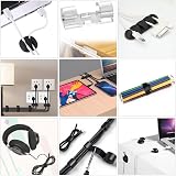 N NOROCME Cable Management Organizer Kit 152pc Black Wire Sleeve Holder Ties view 7