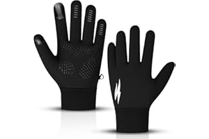 WESTWOOD FOX Winter Thermal Gloves Windproof Running Gloves Touch Screen Warm Anti Slip Silicone Cycling Gloves for Men Women,Elastic Cuff for Driving, Ski Running Football Sports