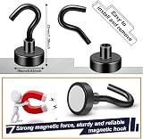 FINDMAG Magnetic Hooks 12 Pack 22 lb Neodymium Heavy Duty Magnetic Hooks view 2