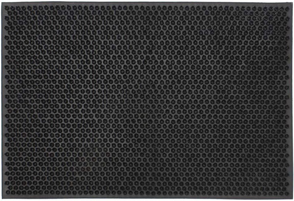 JVL Condor Classic Astro Turf-Look Rubber Scraper Mat, Black, 40 x 60 cm