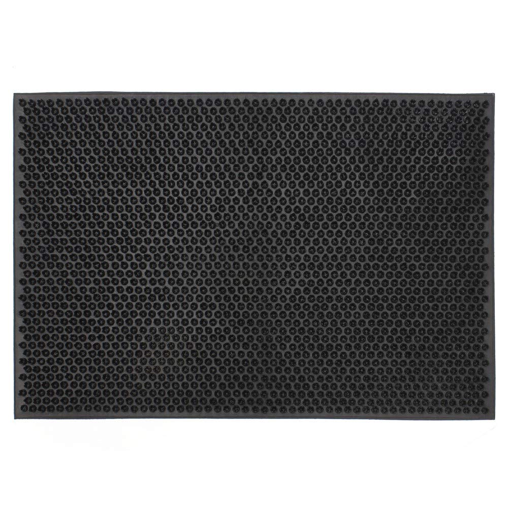 JVL Condor Classic Astro Turf-Look Rubber Scraper Mat, Black