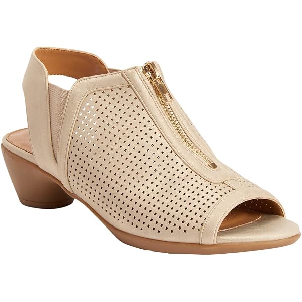 Guess Women's Talzay Ankle Bootie - Perforated Leather Boots With Side Fringe Detail