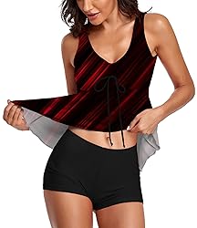 Omichic Modest Tankini Swimsuits for Women Two