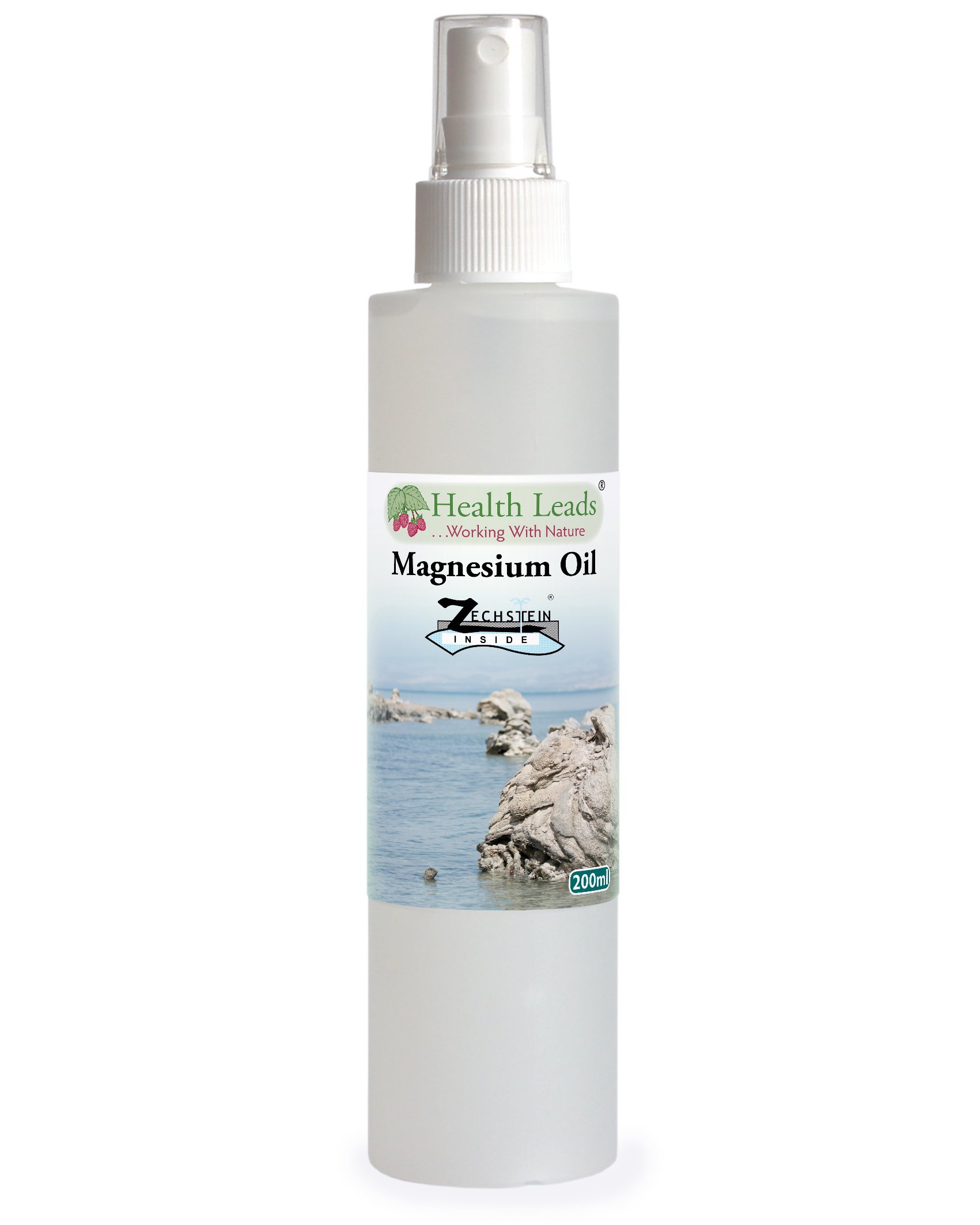 Pure Magnesium Oil 200ml Spray, from Zechstein Ancient Seabed -Unique Quality and Purity, The purest Source in The World!, for Sleep, Sore Muscles, Leg Cramps, Restless Legs, 31% Chloride Solution