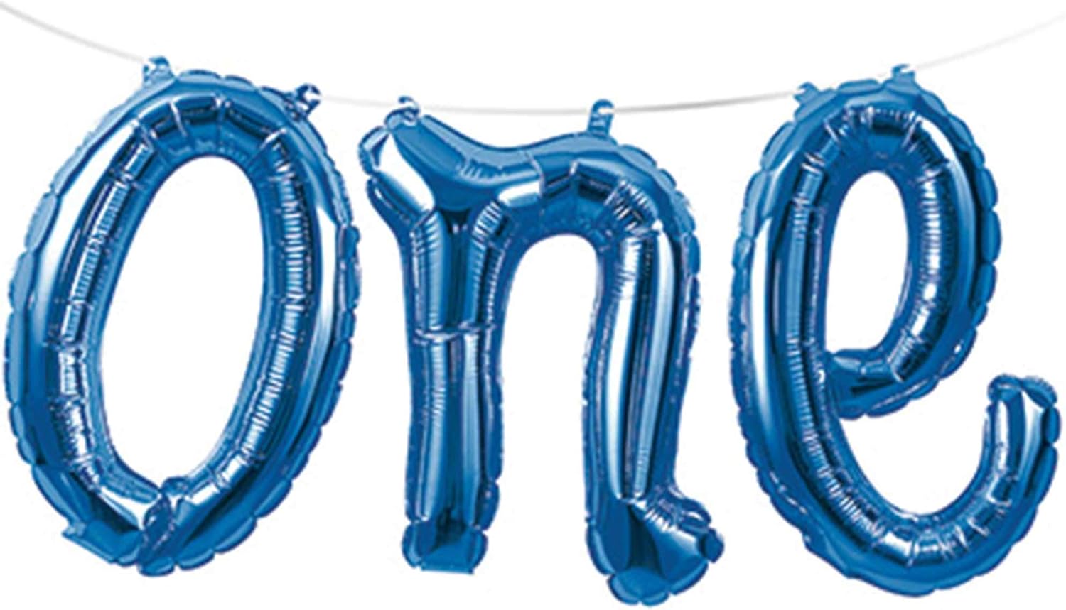 Creative Party PC324818 Blue "One" Balloon Banner - 1 Pc, 13" x 5'