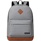 TRAILKICKER Travel Backpack, 17 Inch Laptop Backpack, Water Resistant College Bookbag, Large Capacity Computer Backpacks (Gray)