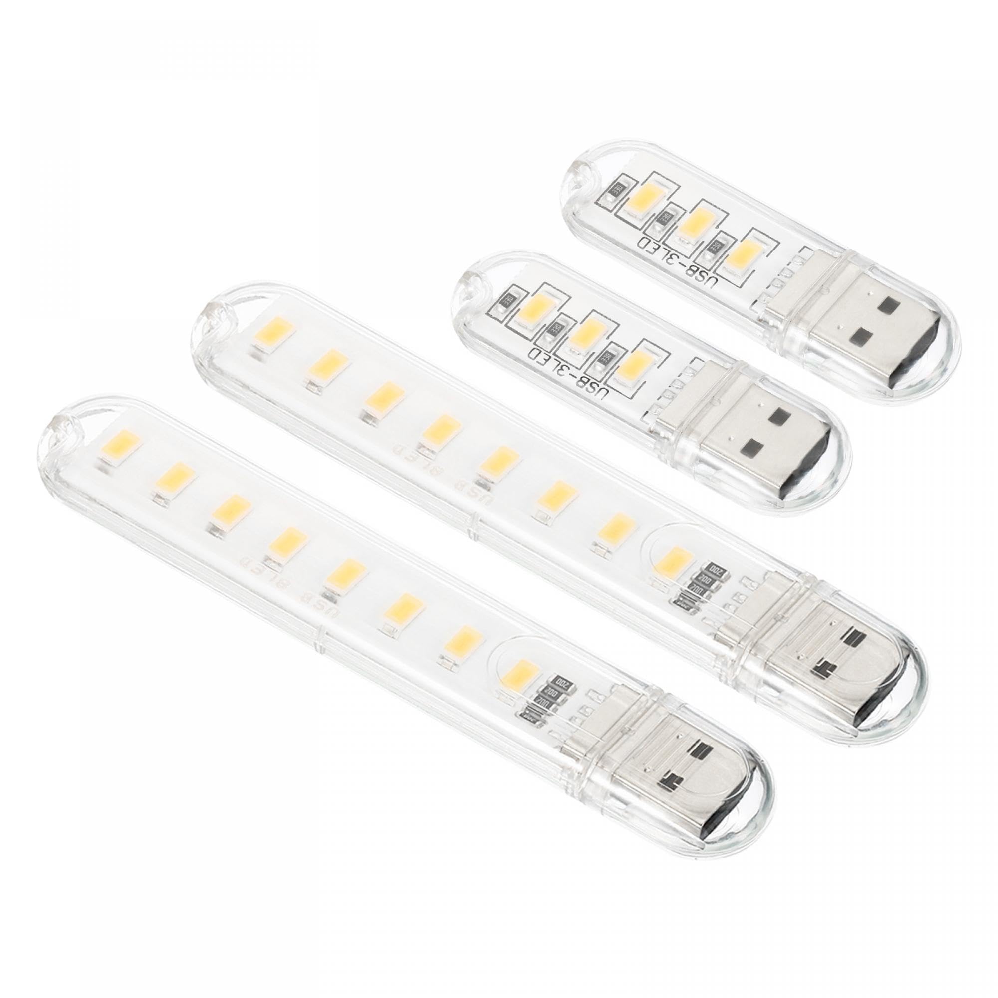 PATIKIL USB Night Light, 1 Set Portable Plug-in Mini LED Lamp Stick for Home Decor Reading Sleeping Camping, Warm White