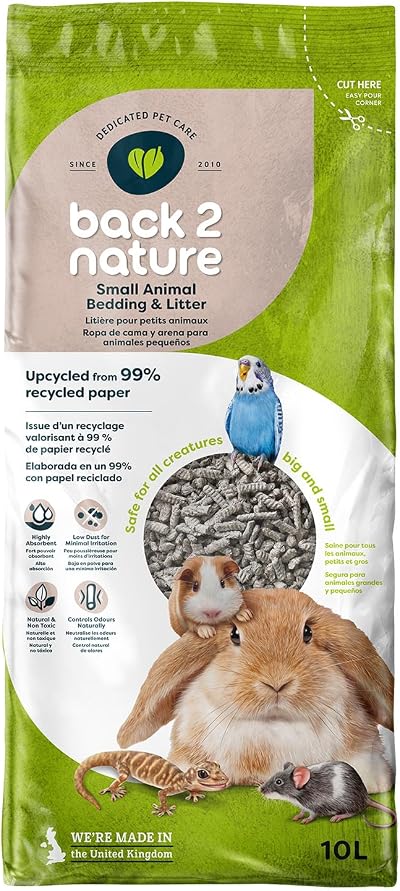 Back 2 Nature Bedding and Litter 10l Recycled Paper Small Animal Bedding