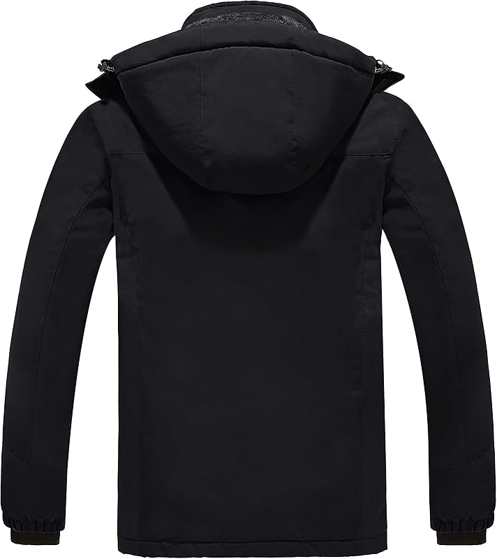 Casaco forrado de polar masculino Snow Heating Preto L