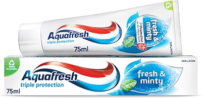 Aquafresh Fresh & Minty Fluoride Toothpaste 75ml Triple Protection