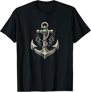 Vintage Anchor Design T-Shirt