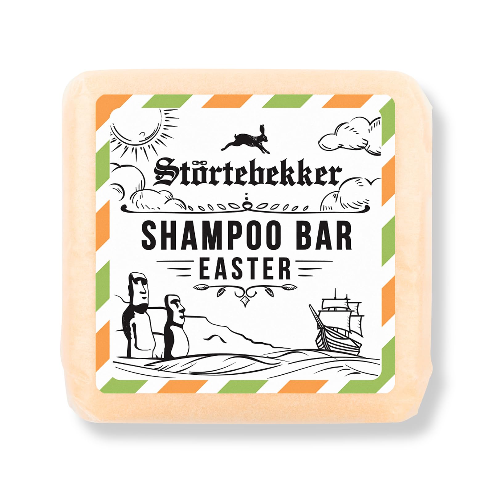Störtebekker® Premium Solid Shampoo Easter Edition (Bergamot) - Handmade Vegan Shampoo for Men & Women - Scented Shower Care for Skin and Hair - Solid Moisturising Shampoo