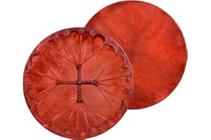 ARAW American Shamanic Native Drum Bison Natural Hide, Mulberry Wood Frame, Red Color (16 Inches Diameter X 3 Inches Depth)