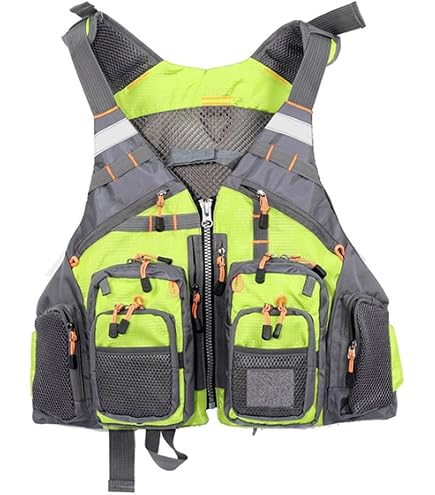 Gilet De Sauvetage De Pêche Pour Adulte – 11 Poches Zippées, Mousse EPE, Tissu Oxford, Réglable, Pour Kayak, Paddle, Surf (moins De 100 Kg)
