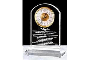 DEEWISH to My Son Gift from Mom or Dad, Birthday Graduation Christmas Father’s Day Present for Son Adult, Inspirational Desk Clock with Gift Box & Card (Battery Not Included)