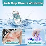 EIGTWEN Sock Stop 100ml Non-Slip Glue, Clear, Waterproof Fabric Paint view 5