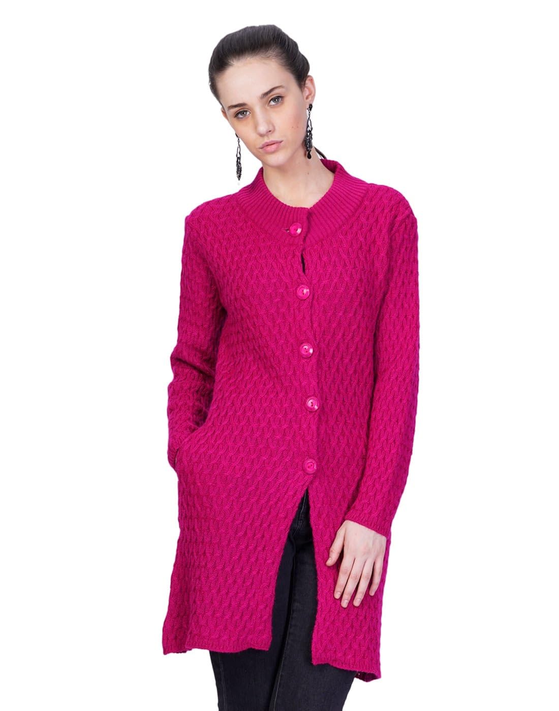 montrex pink designer long coat for women