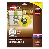Avery Printable Round Labels, Sure Feed