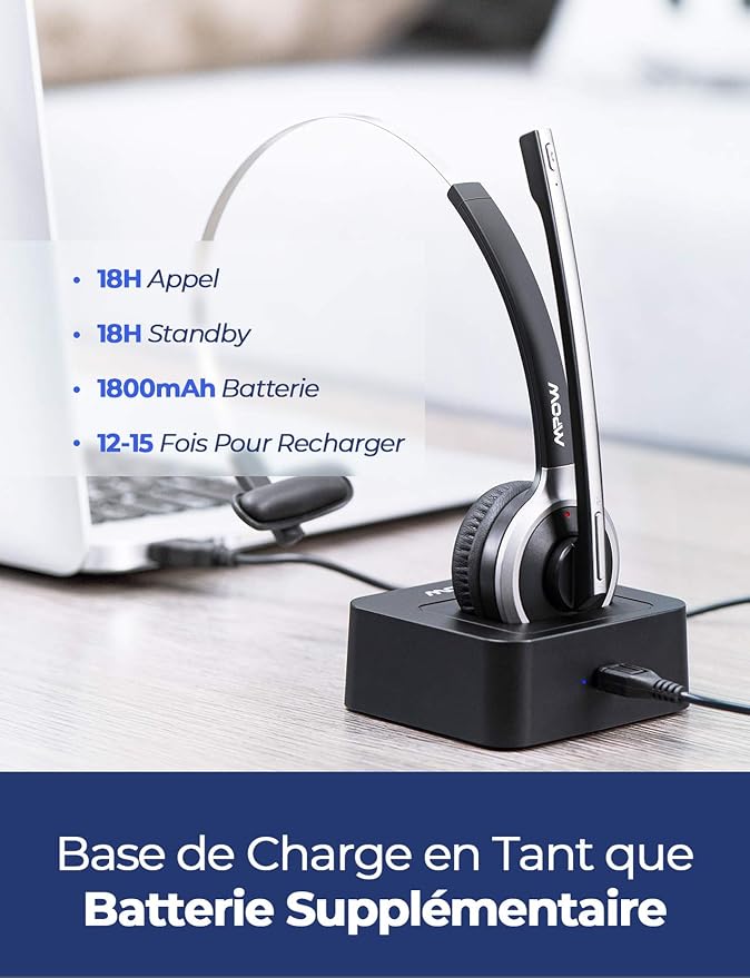 MPOW Bluetooth Wireless Headset 4.1 BH231A Noise Cancelling –  DowntownOutbound.com