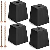 OwnMy 4PCS 3 Inch Plastic Sofa Couch Legs Screw-in Plastic Furniture Legs | Square Plastic Sofa Legs Couch Feet Replacement Kit, Black Furniture Feet Legs for Coffee Table Chair Cabinet Legs Bed Risers