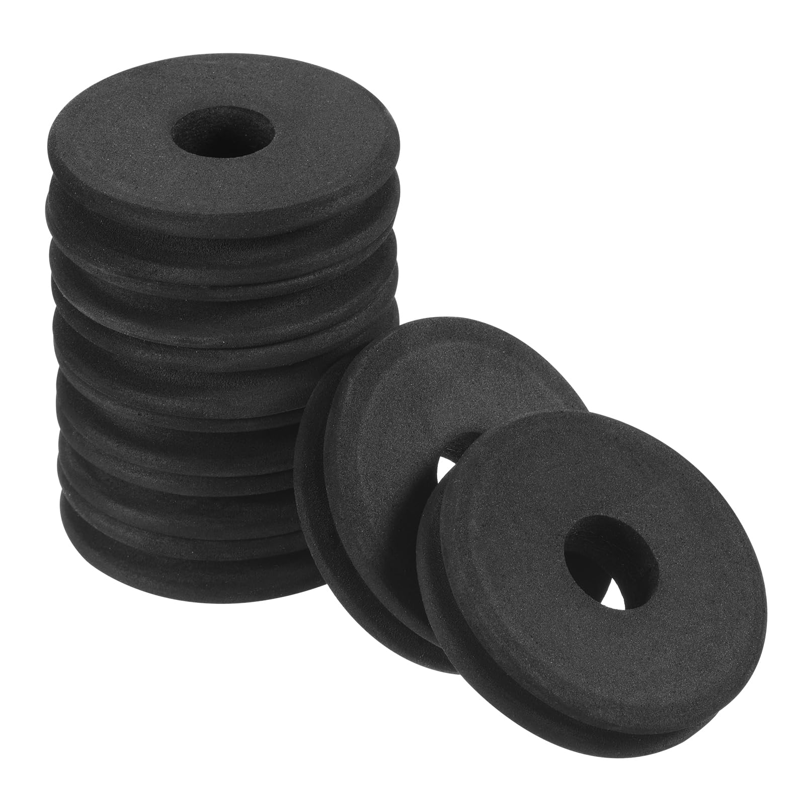 PATIKIL 2.24 Inch Fishing Line Spool, 50 Pack EVA Foam Fishing Winding Board Plates Fly Fishing Gear Organizer for Fishing Line Storage, Black