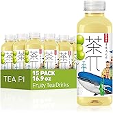 Tea PI Iced Tea – Oolong Tea, Green Grape Sweet Iced Fruit Tea Bottles, Real Juice, -16.9 fl oz, 500mL, 15 Pack