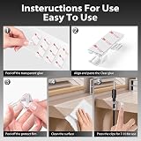 RYCHUI 60Pcs Cable Clips Self Adhesive Wire Organizer Transparent view 5
