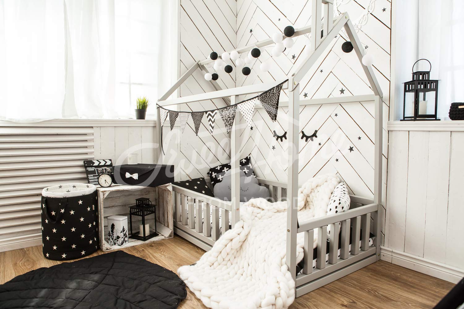 Amazon Com Full Size House Bed Montessori Floor Bed Handmade