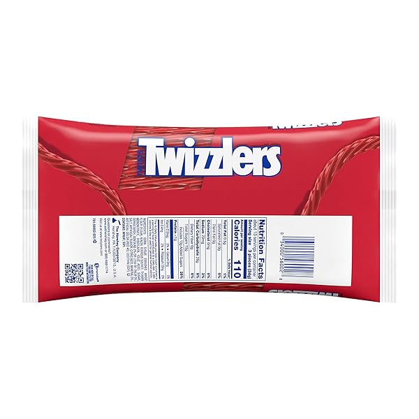 TWIZZLERS TWISTS STRAWBERRY FLAVORED LICORICE STYLE, CHEWY CANDY BAG, 16 OZ