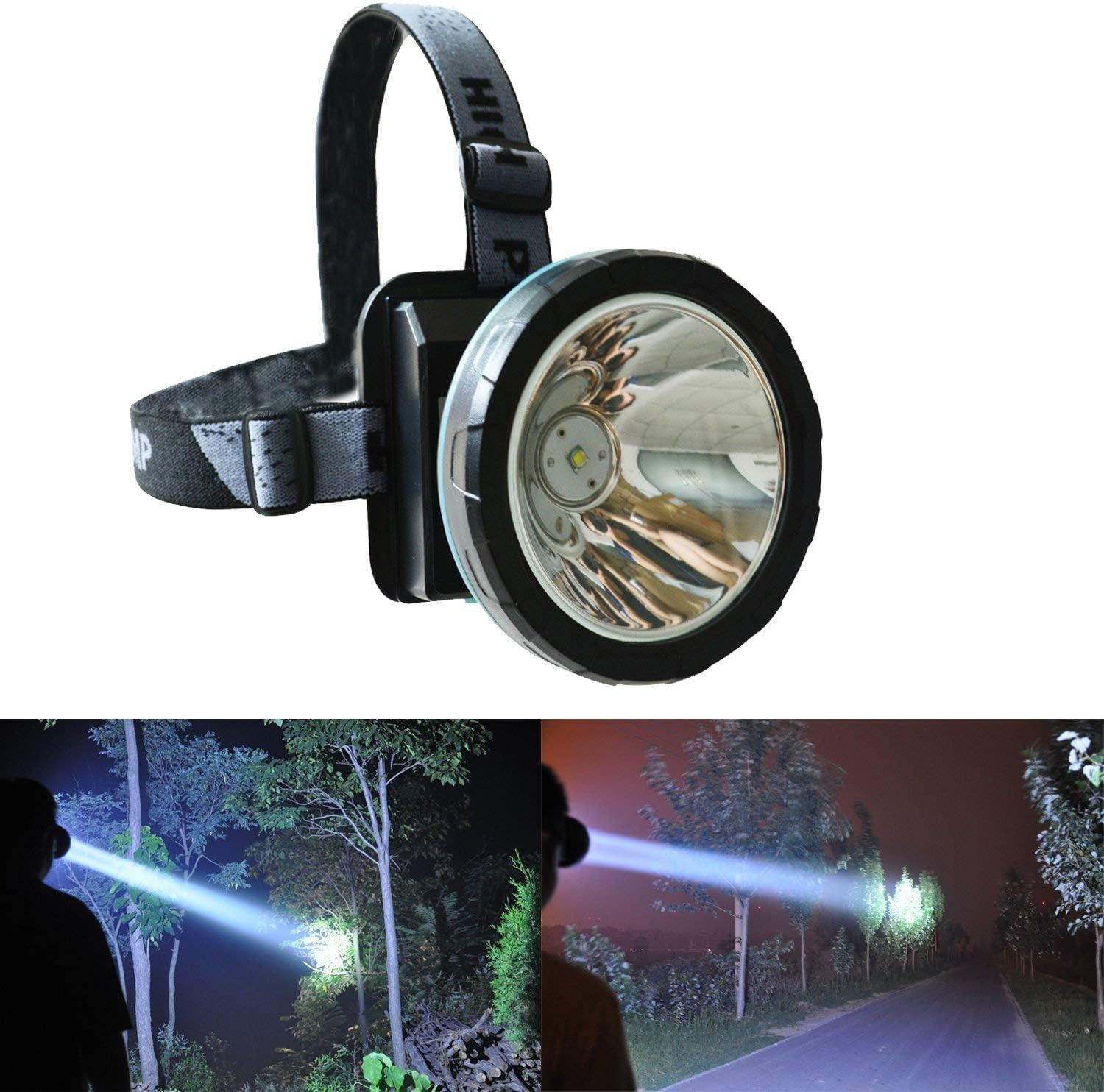 Odear Super Bright Torch Headlamp Rechargeable LED Spotlight with Battery Powered Headlight for