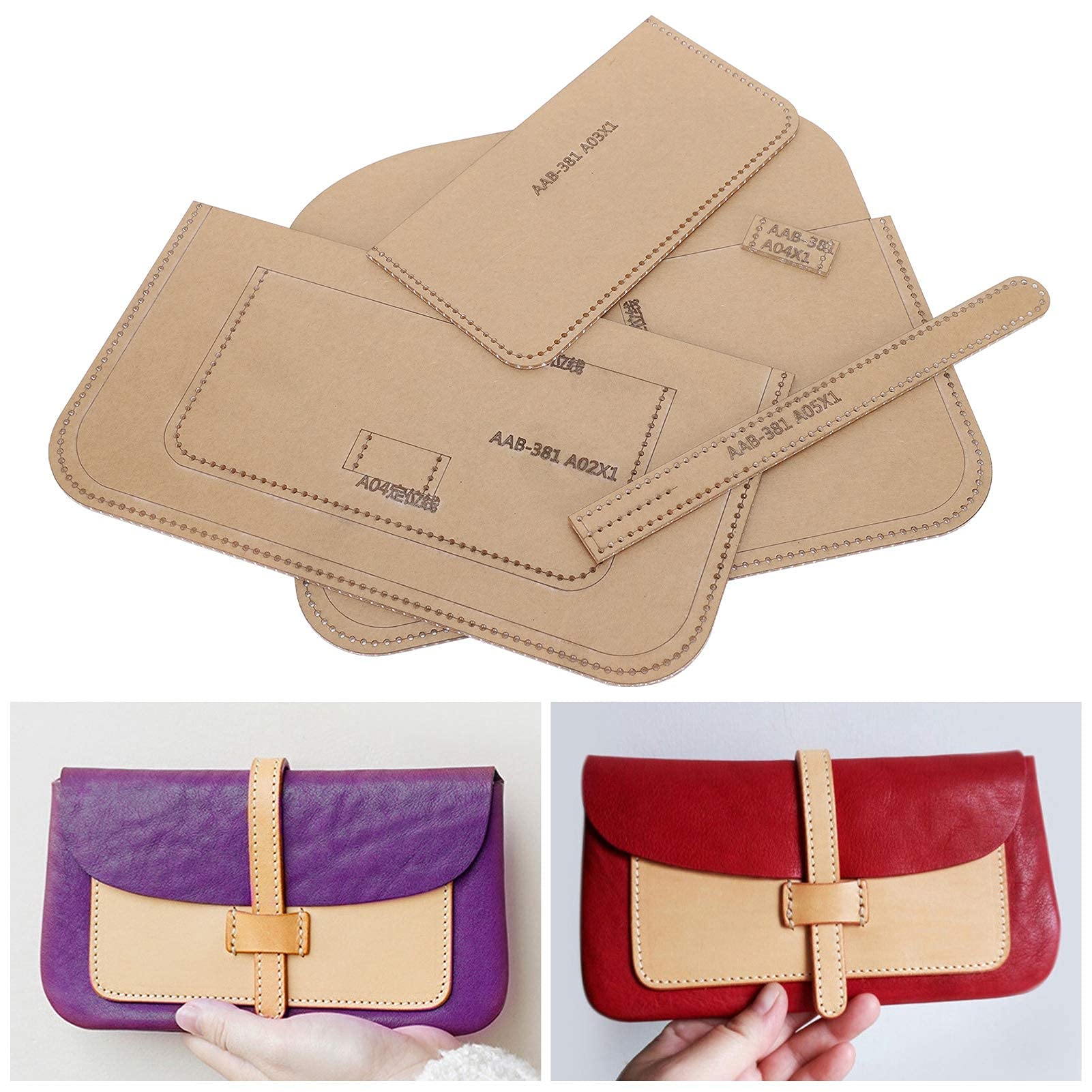 Hztyyier Acrylic Template for Bag Making - Clear Leather Pattern Stencil for DIY Handmade Craft (AAB-381)