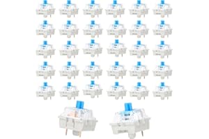 50pcs Mechanical Keyboard Switches, 3 Pin Blue Keyboard Clicker Dustproof Waterproof Clicky Key Switches for Mechanical Gamin