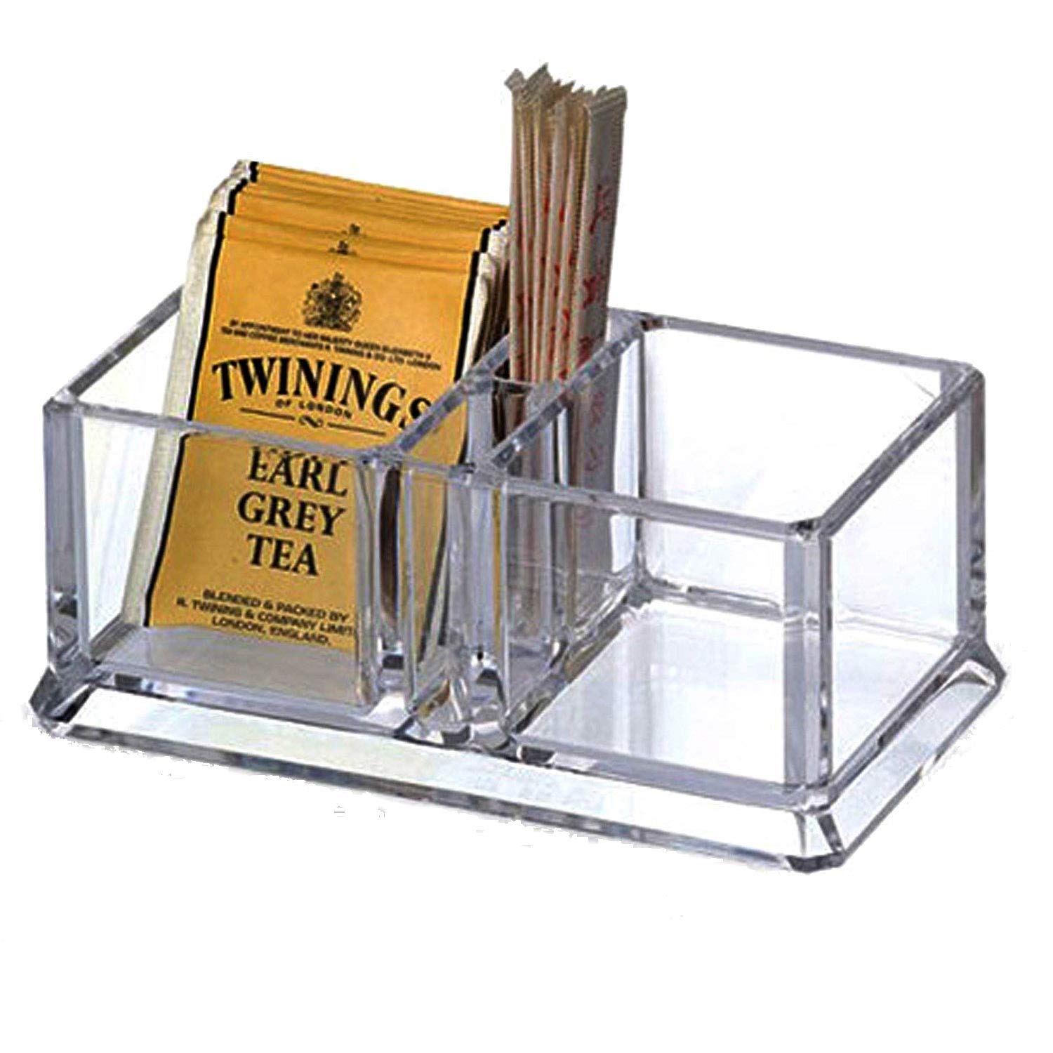 Small Acrylic Tea Bags Holder Coffee Sugar Bag Case Guest Room Storage Boxes,L14.8xW8.2xH6cm YTBH-001