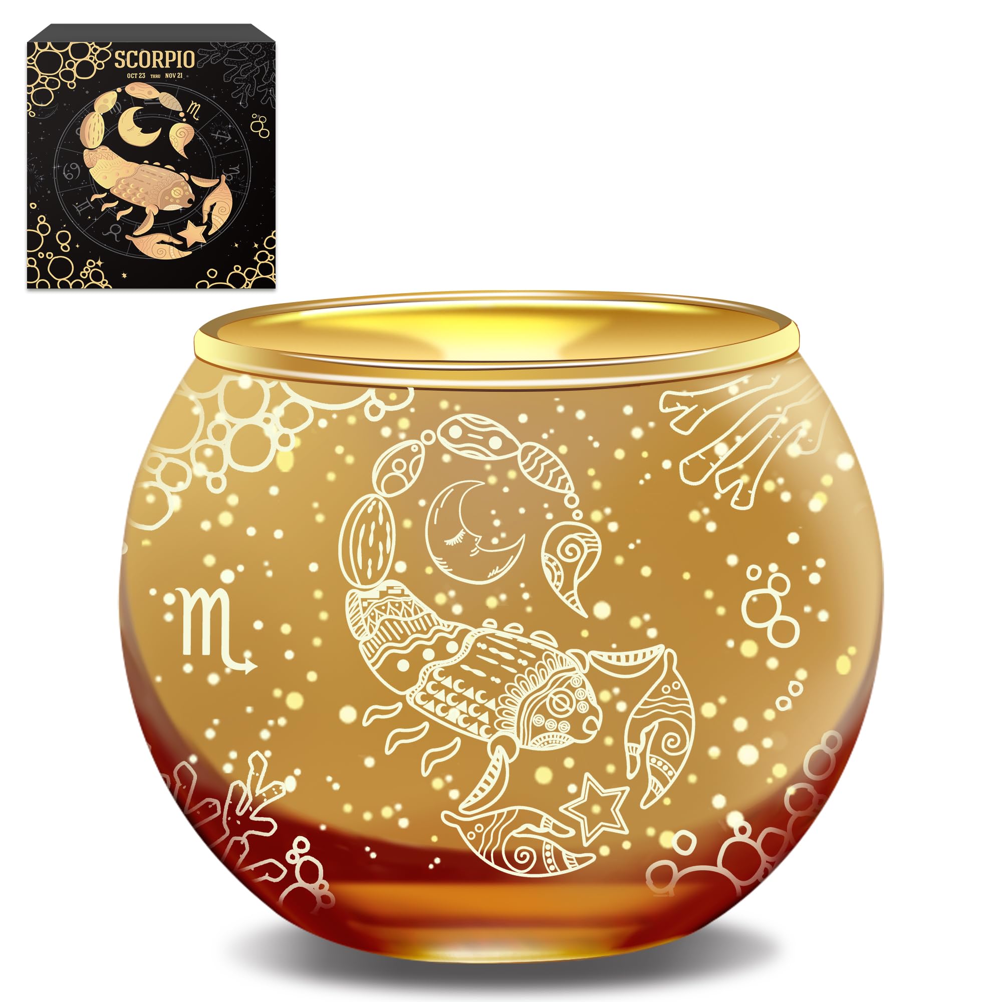 AOVILA Scorpio Gifts for Women Gold Votive Candle