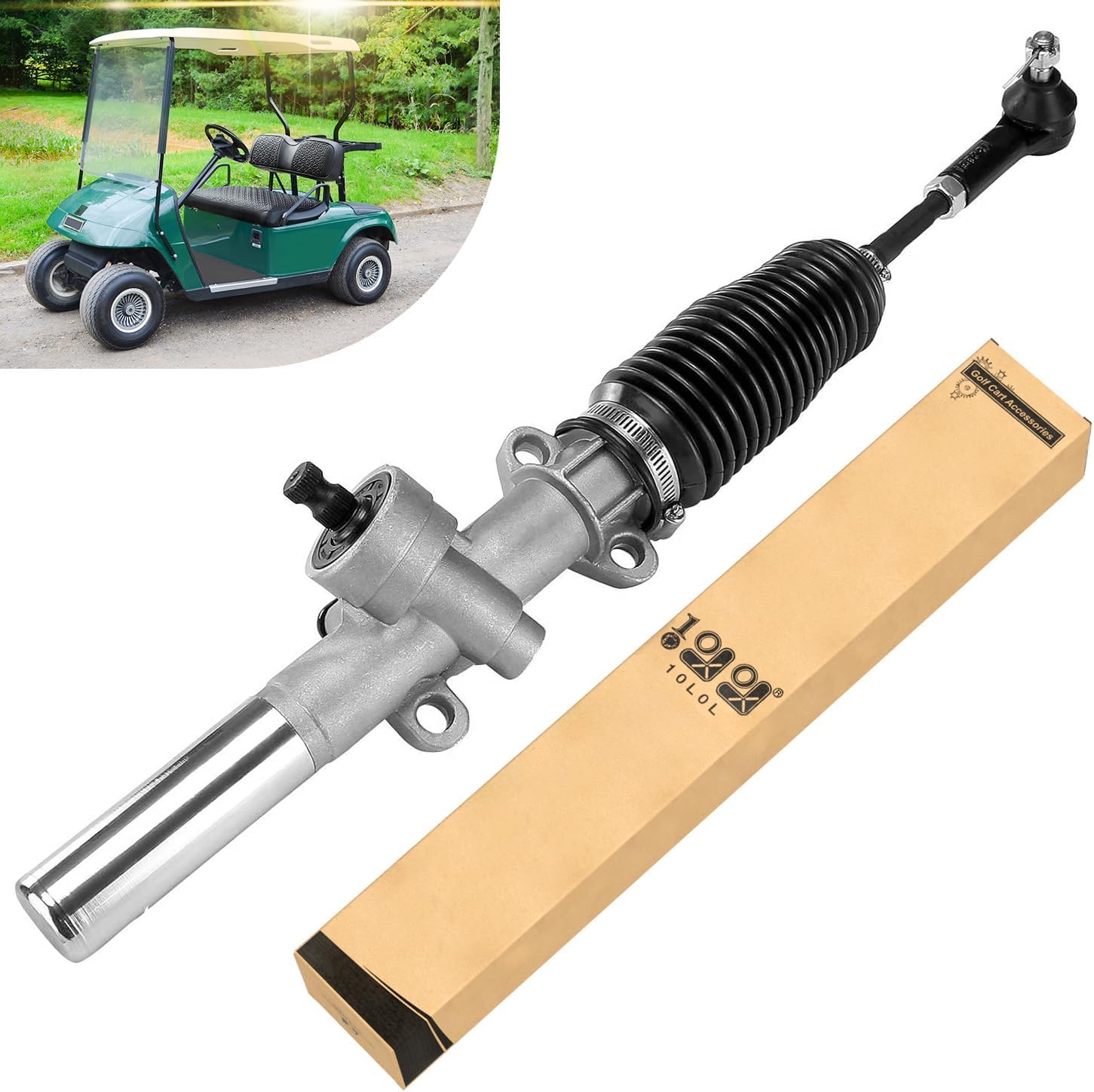 10L0L Golf Cart Steering Gear Box Assembly for EZGO TXT Freedom Fleet Express Shuttle Terrain MPT Series 2001-up Golf Buggies, Replace OEM 70964-G01 70964G01